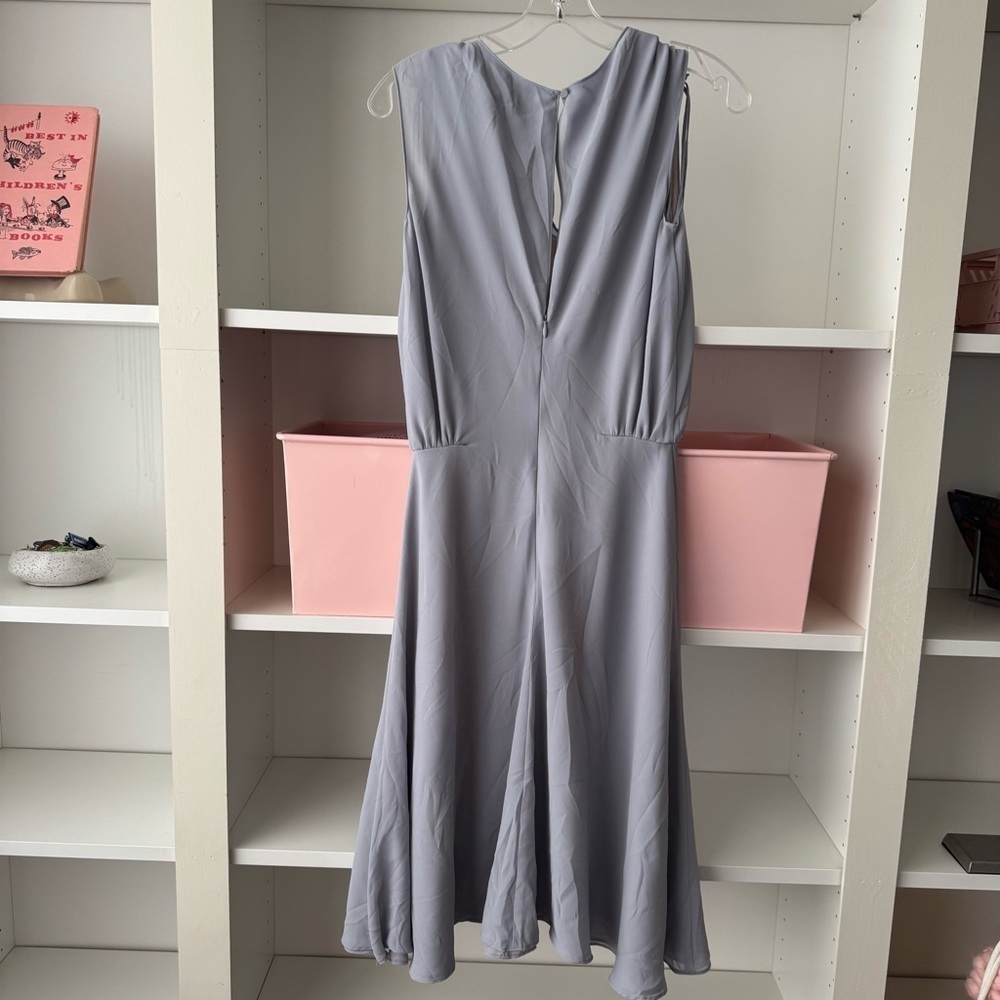 REISS Stellie Ruffle-Shoulder Dress - Picture 9 of 11